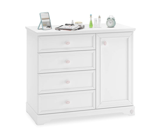Dafne Italian Design Comò Bianco Rustico