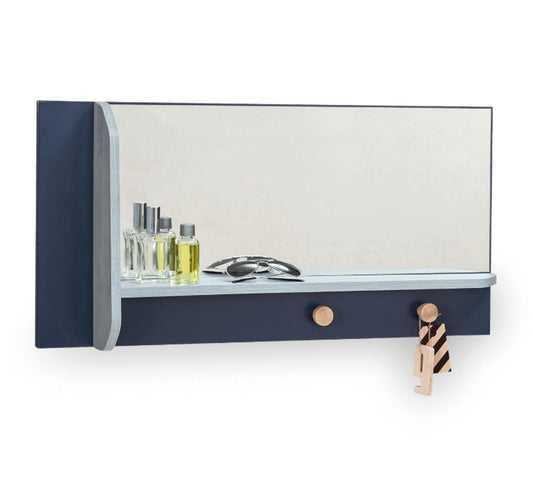 Dafne Italian Design Specchio da Parete Trio con mensola
