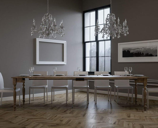 Itamoby Romagna 90Cm Consolle Allungabile, Pannelli di Nobilitato, Noce, 90 cm x 48 cm x 77 cm