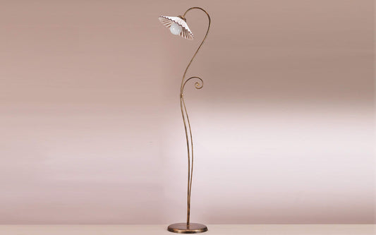 Dafnedesign.com - Piantana con paralume in ceramica - cm. 50 x 40 x 175h - (DFL)