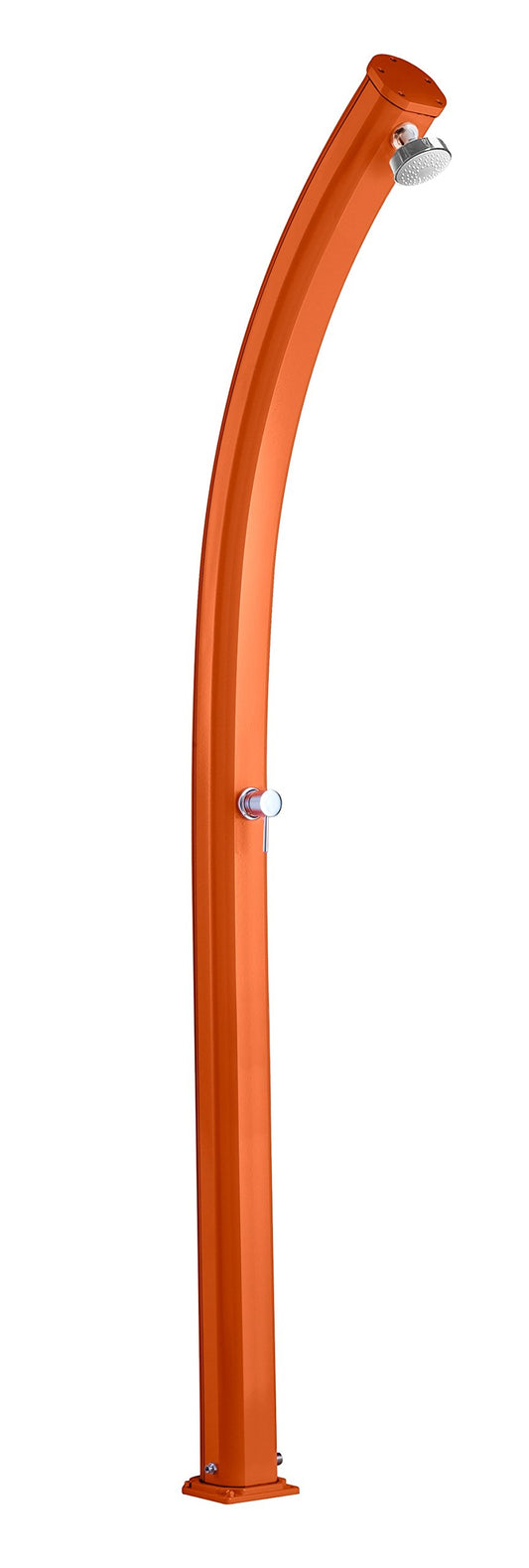 Doccia a riscaldamento solare Arkema A500/2009 Jolly Arancio Doccia solare dal design curvo totalmente in alluminio