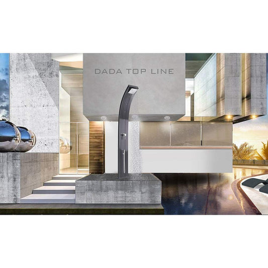 Arekma Design Doccia Solare Realizzata in Alluminio Dada Top Line Oro Satinato D340-TL/1200