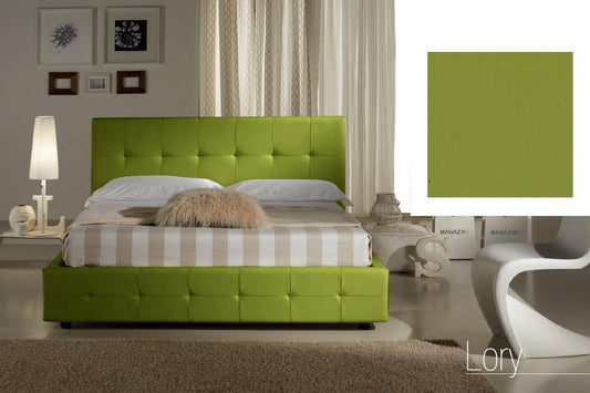 Dafne Italian Design Letto matrimoniale contenitore, similpelle lavabile, colore verde - Dimensioni: Larghezza 176 x 220 x H 100 cm - per materasso 160 x 200. - 100% Made in Italy (SFI)