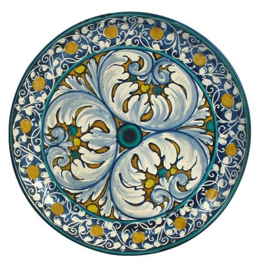 Piatto decorativo rotondo in ceramica - Dimensioni: ø cm 20 - Made in Italy