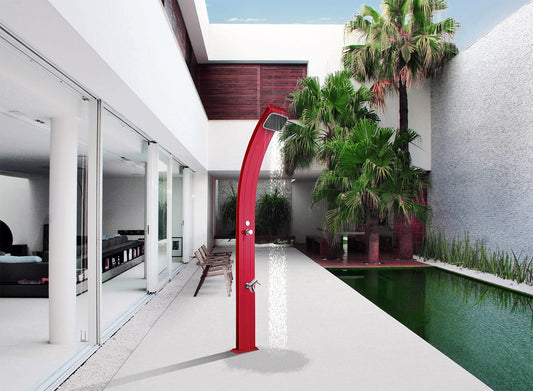 Arkema Design Doccia Tradizionale Spring con Lavapiedi Arancio e banda Inox A125/2009-I