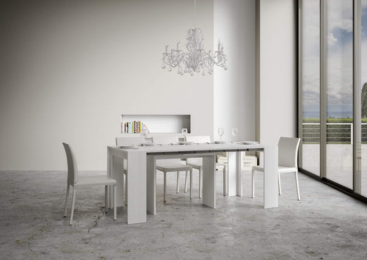 Dafne Italian Design Consolle allungabile Mia Small Bianco Frassino