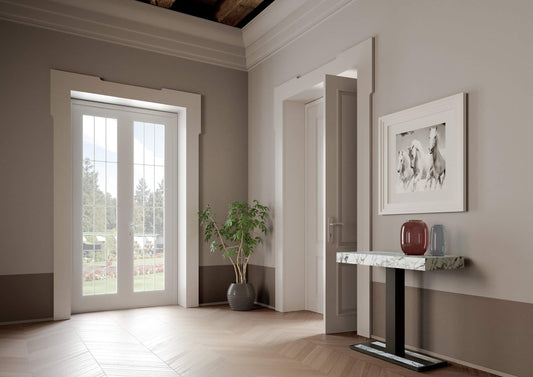 Dafne Italian Design Consolle allungabile Capital Marmo telaio antracite