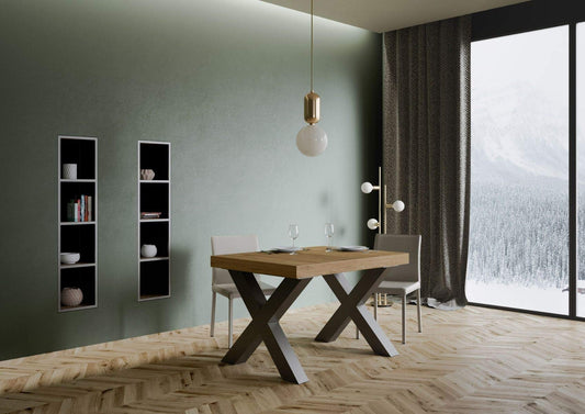 Itamoby, Tavolo Traffic Fix 130, Pannelli di nobilitato, Quercia Natura/Antracite, L.130 H.77 P.90