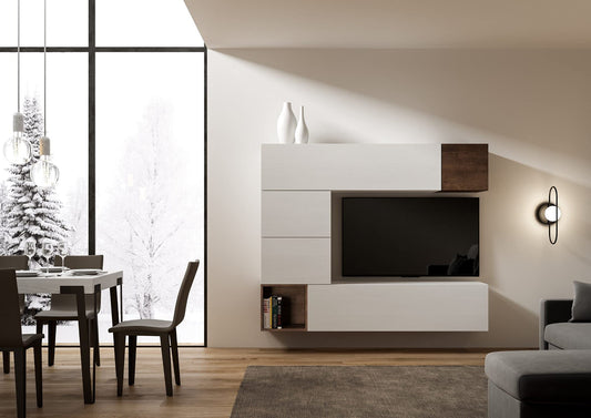 Dafne Italian Design Libreria Composizione A11 L.194 H.160 P.39,5