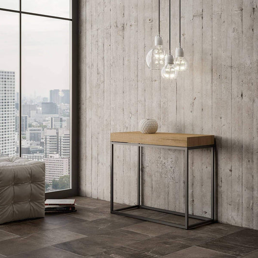 itamoby Consolle Allungabile in Legno e Ferro H77x40x90/300cm Nordica Quercia Classica