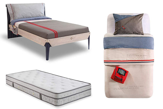 Dafne Italian Design letto una piazza e mezza con materasso e coperte incluse