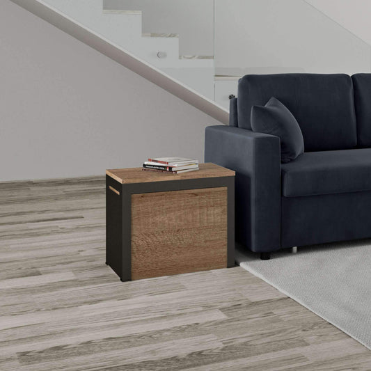 Dafne Italian Design Panca Walk allungabile Quercia Natura Telaio Antracite