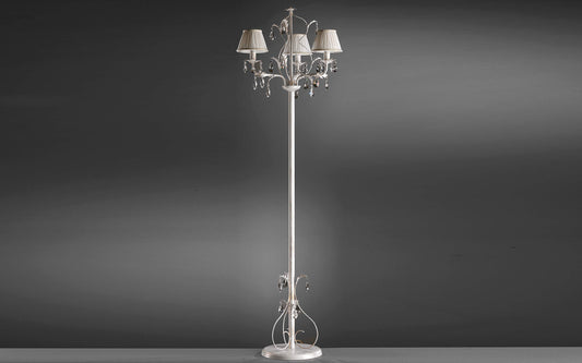 Dafnedesign.com - Piantana con cristalli e paralumi - cm. 50 x 50 x 185h - (DFL)