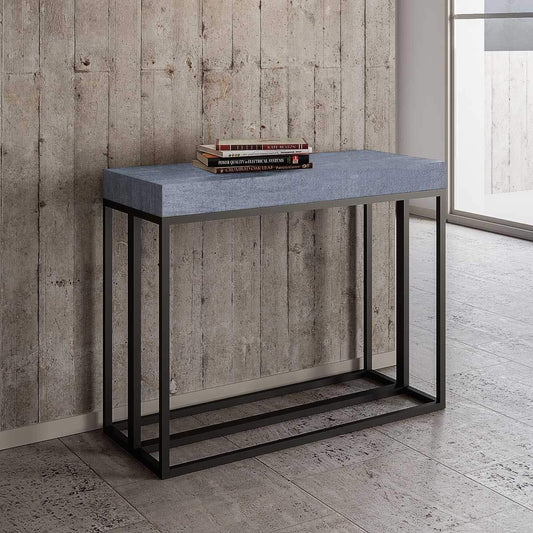 Itamoby Epoca Consolle Allungabile, Pannelli di Nobilitato, Cemento/Antracite, 90 X 40 X 77