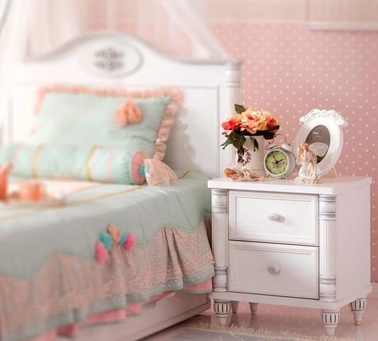 Dafne Italian Design Cilek - Mesita de Noche, Color Blanco