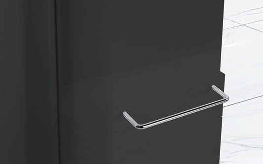 Dafne Italian Design Colonna girevole da bagno con specchio e barra porta asciugamano - Colonna girevole 2 ante con apertura a sinistra,1 cassetto e 1 vano a giorno cm. 43 x 43 x 185h. (STMB)