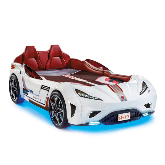 Dafne Italian Design GT-eAuto Letto Macchina per Bambini - (99x191 Cm) - Nuovo Bianco