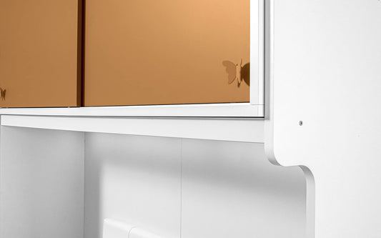 TUTTOCAMERETTE.IT Cameretta a ponte con anta a sinistra (cm. 253 x 58 x 259) bianco, avio