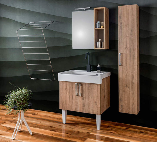 Dafne Italian Design Mobile da Bagno Effetto Legno (cm. L75xP50xH62)