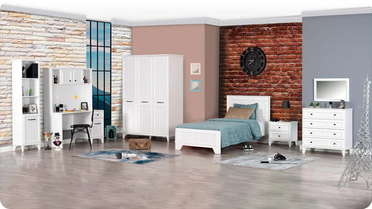 Dafne Italian Design Cameretta Completa per Ragazzo Fashion Colore Bianco