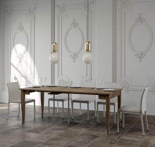 Itamoby Consolle Allungabile Sciabola Small Noce L.90 x H.77 x P.48, allungabile Fino a 204 cm