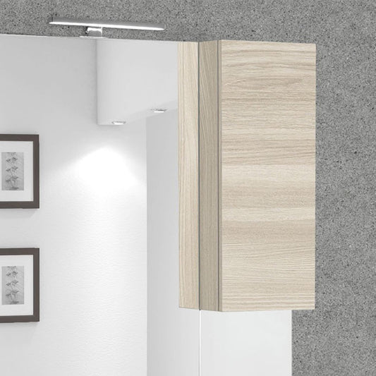 Mobile da bagno "Vichy" finitura olmo naturale composto da: componibile bagno cm 81x46x189 (base, lavabo, specchio, pensile) - colonna girevole cm. 35x35x180 - base mobile cm 70x34x80