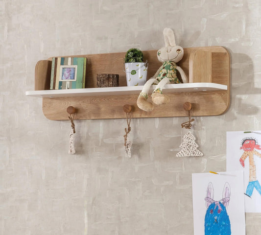 Dafne Italian Design Mensola Appendiabiti Natura Baby