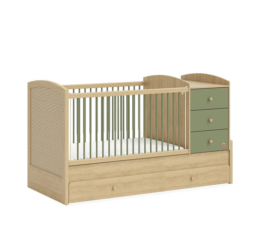 Dafne Italian Design Lettino trasformabile Loof Baby per Bebè (80x180 Cm)