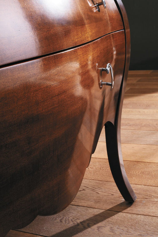 Dafne Italian Design Mobile da bagno classico - Misura:ᅠL.106 P.56 - Finitura: noce - Top:ᅠmarmo Botticino - 100% made in Italy