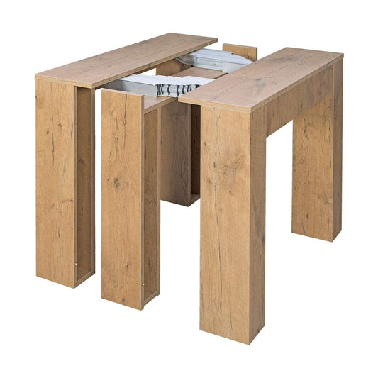 Itamoby Extra Consolle Allungabile, Pannelli di nobilitato, Quercia Natura, 90 cm x 49 cm x 78 cm