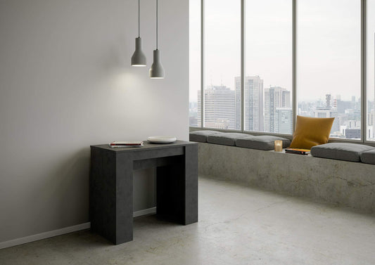 Dafne Italian Design Consolle allungabile Basic Antracite Spatolato