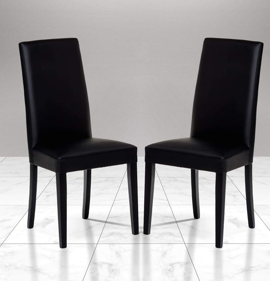 Dafne Italian Design Coppia di sedie Similpelle Nero (cm. 47 x 57 x 99h)