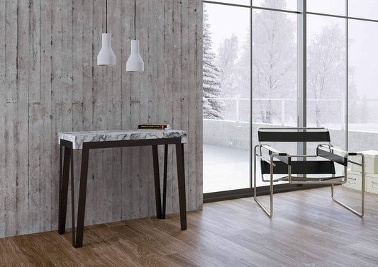 Dafne Italian Design Consolle allungabile Rio Marmo telaio antracite