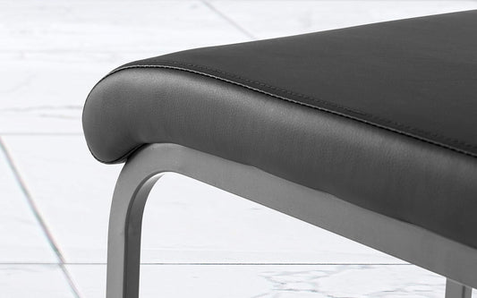 Dafne Italian Design Coppia di sedie ghisa, Similpelle Grey (cm. 43 x 58 x 99h)