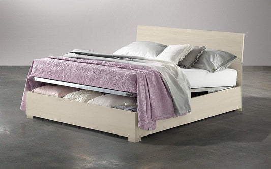 Dafne Italian Design Letto matrimoniale con contenitore dotato di rete ortopedica a doghe con barra centrale di rinforzo, cm. 169 x 203 x 94h.
