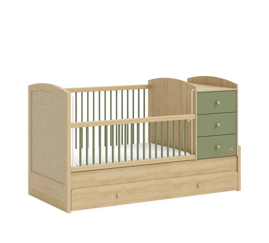 Dafne Italian Design Lettino trasformabile Loof Baby per Bebè (80x180 Cm)