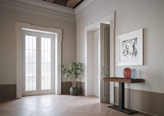 Dafne Italian Design Consolle allungabile Capital Noce Telaio Antracite