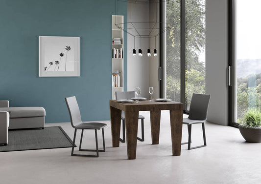 Itamoby, Tavolo Spimbo Allungabile Noce 90x90 allungato 246