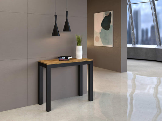 Itamoby Tavolo consolle allungabile Everyday Evolution Quercia Natura L.90 P.40 H.77 allungabile Fino a 300 cm