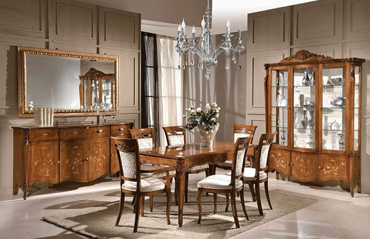 Dafne Italian Design Tavolo con sedie stile classico (come foto) - 100% Made in Italy (SF17)