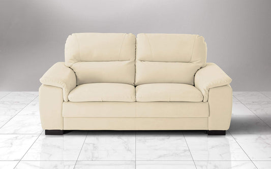 Dafne Italian Design Divano a 3 posti. Tessuto Soft Latte (cm. 198 x 95 x 94h)
