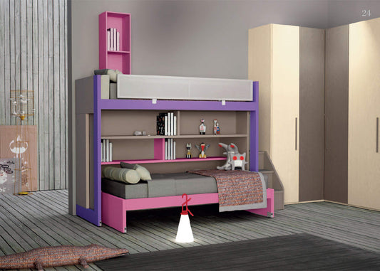 Dafne Italian Design TUTTOCAMERETTE.IT Cameretta completa a ponte - 100% Made in Italy (SF30)
