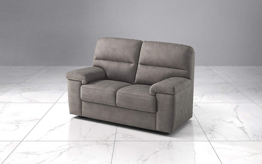 Dafne Italian Design Divano 2 posti. Similpelle Effetto Nabuk Talpa (cm. 155 x 93 x 99h)
