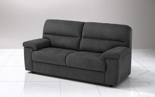 Dafne Italian Design Divano a 3 posti. Tessuto Romeo Nero (cm. 186 x 95 x 96h)
