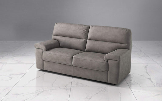 Dafne Italian Design Divano a 3 posti. Similpelle Effetto Nabuk Talpa (cm. 186 x 95 x 96h)