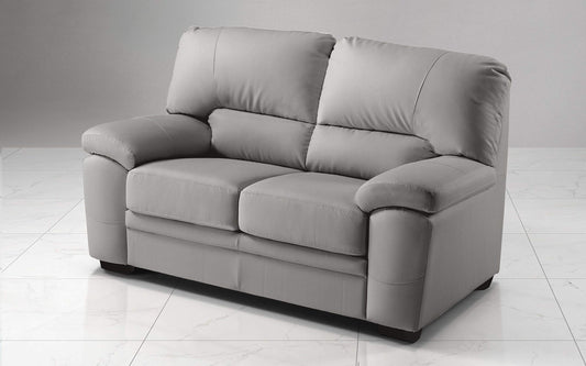 Dafne Italian Design Divano a 2 posti. Similpelle Grigio Ash (cm. 155 x 90 x 95h)