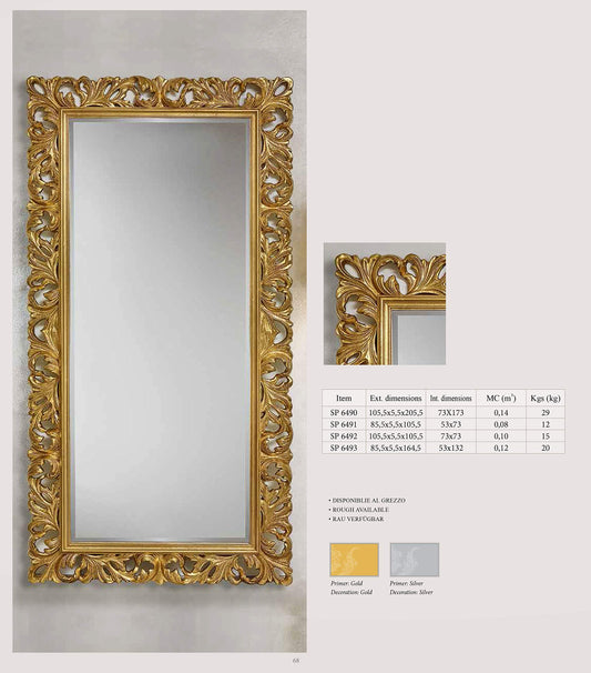 Dafnedesign.Com - specchiera in Foglia Oro 24 kt - Made in Italy (LXI)