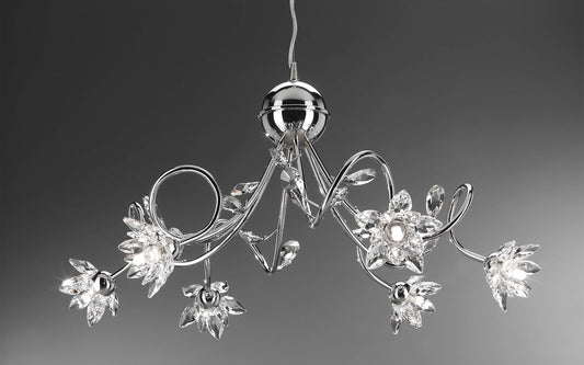 Dafne Italian Design Lampadario da soffitto a 6 luci - Compatibile con lampadine Class