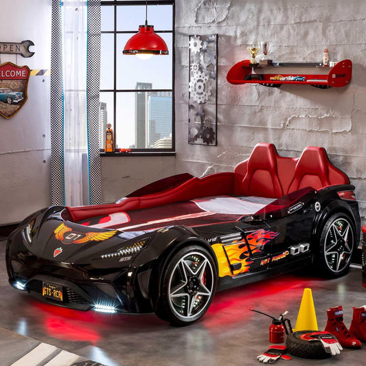 Dafne Italian Design GTS Autoletto Macchina per Bambini - (Nero) (99x191 Cm)