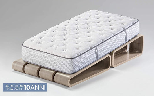 Dafne Italian Design Materasso Una Piazza e Mezza Ortopedico Lana (cm. 120 x 190 x 25h)